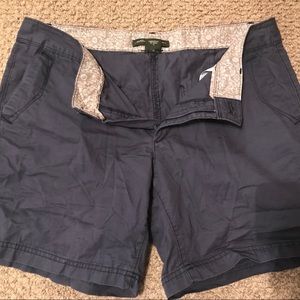 Navy Canvas Shorts
